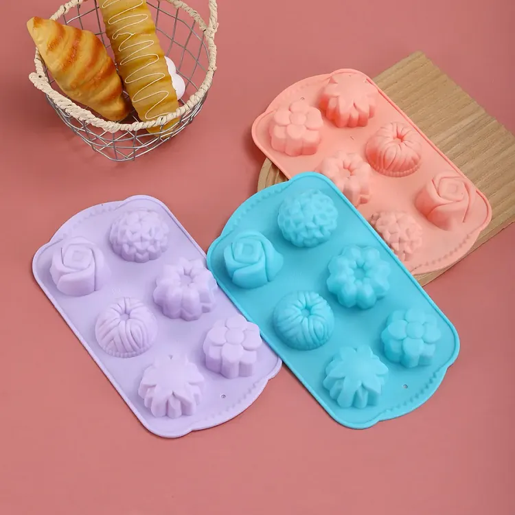 3-Piece Flower-Cup Silicone Mold Set