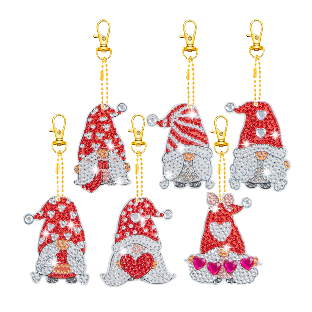DIY Diamonds Painting Keychain Valentine Day Goblin Special-shaped Craft (T-38)