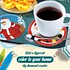 6Pcs/set Diamond Painting Christmas Snowman Coaster Cup Cushion Home Decor