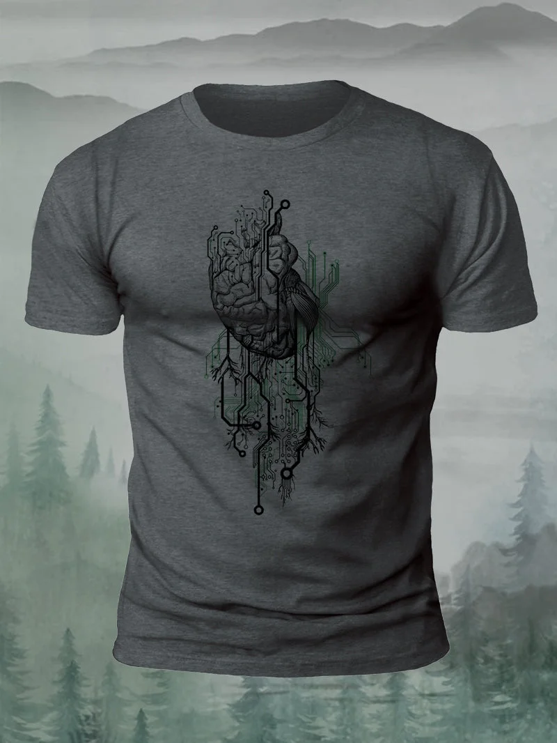 Men's Heart Circuit Diagram Short-Sleeved Shirt in  mildstyles