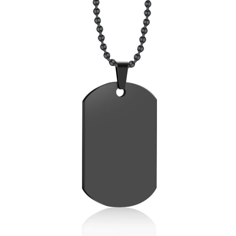Minimalist Dog Tags Titanium Steel Men’s Pendant Necklace Men Pendant Necklaces