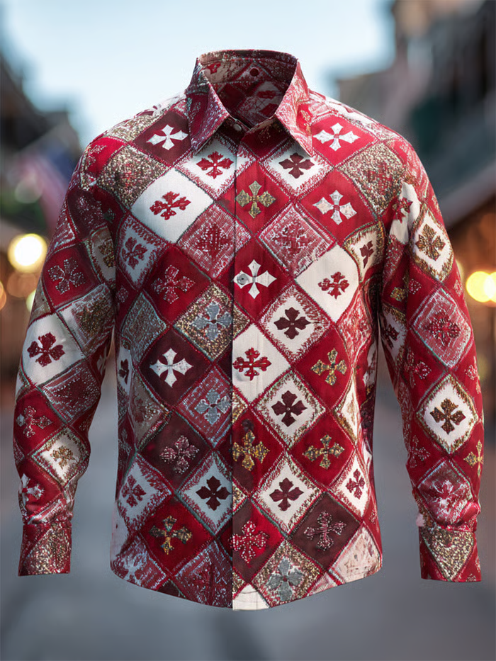 Cologne Carnival Mardi Gras Party Pattern Shirt elevenforest