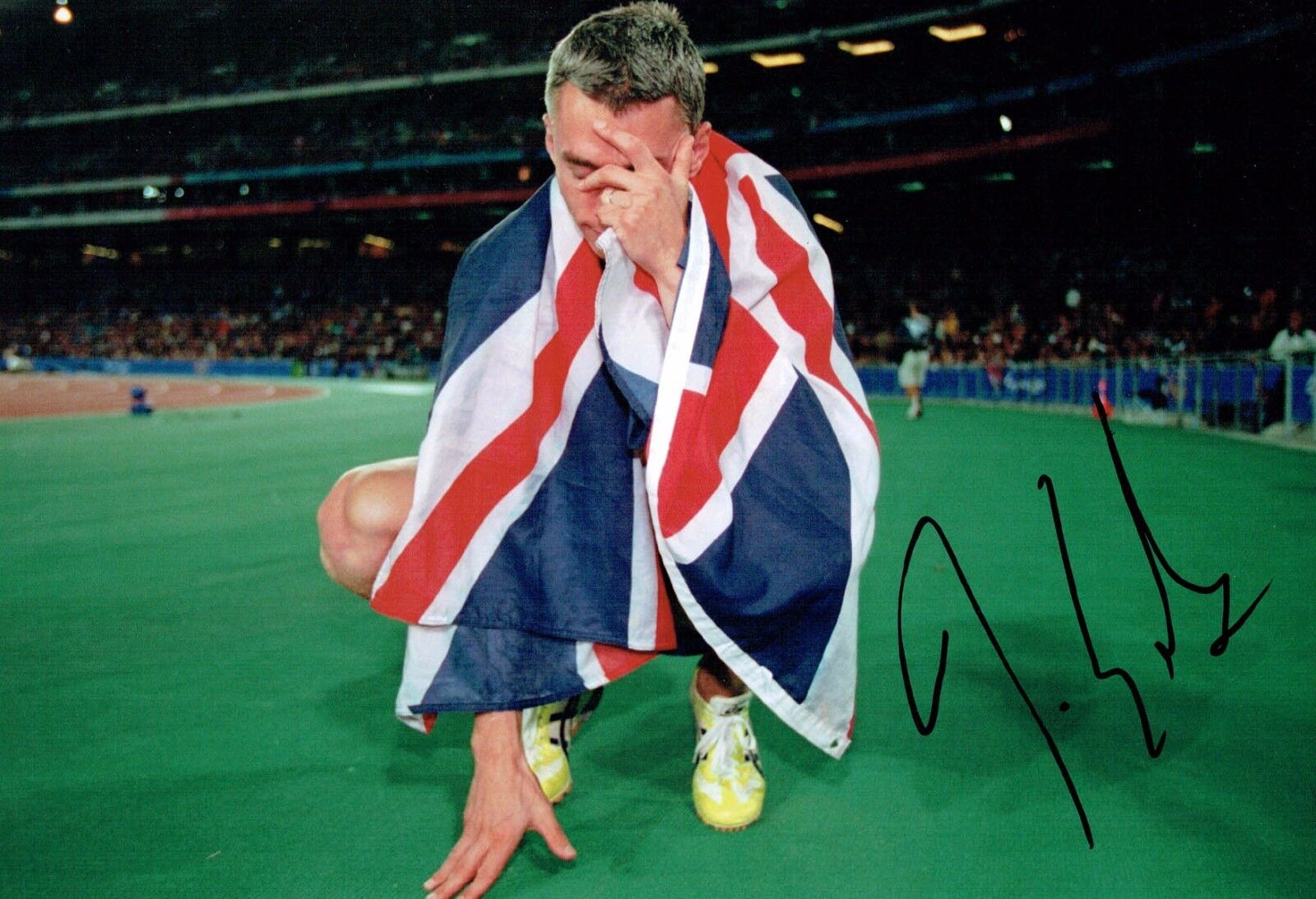 Jonathan EDWARDS Autograph Signed Photo Poster painting B AFTAL COA British Athlete Triple Jump