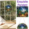Diamond Painting Single-Sided Acrylic Happy Camper Pendant for Home Wall Door and Window Decoration