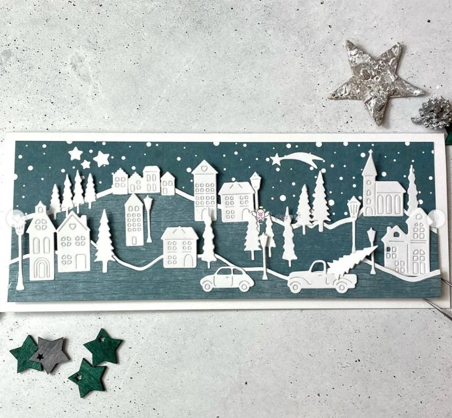 Piggy Craft metal cutting dies cut die mold Church car lights stars Scrapbook paper craft knife mould blade punch stencils dies