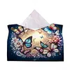 DIY PU Diamond Painting Tissue Box Kit Desktop Tissue Holder with Rhinestone Diamond Desk Decorative Tissue Box for Adults Desktop Storage Organizer (Love)