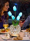 Tulip Bouquet LED Night Light USB Rechargeable Touch Dimming 3-Color