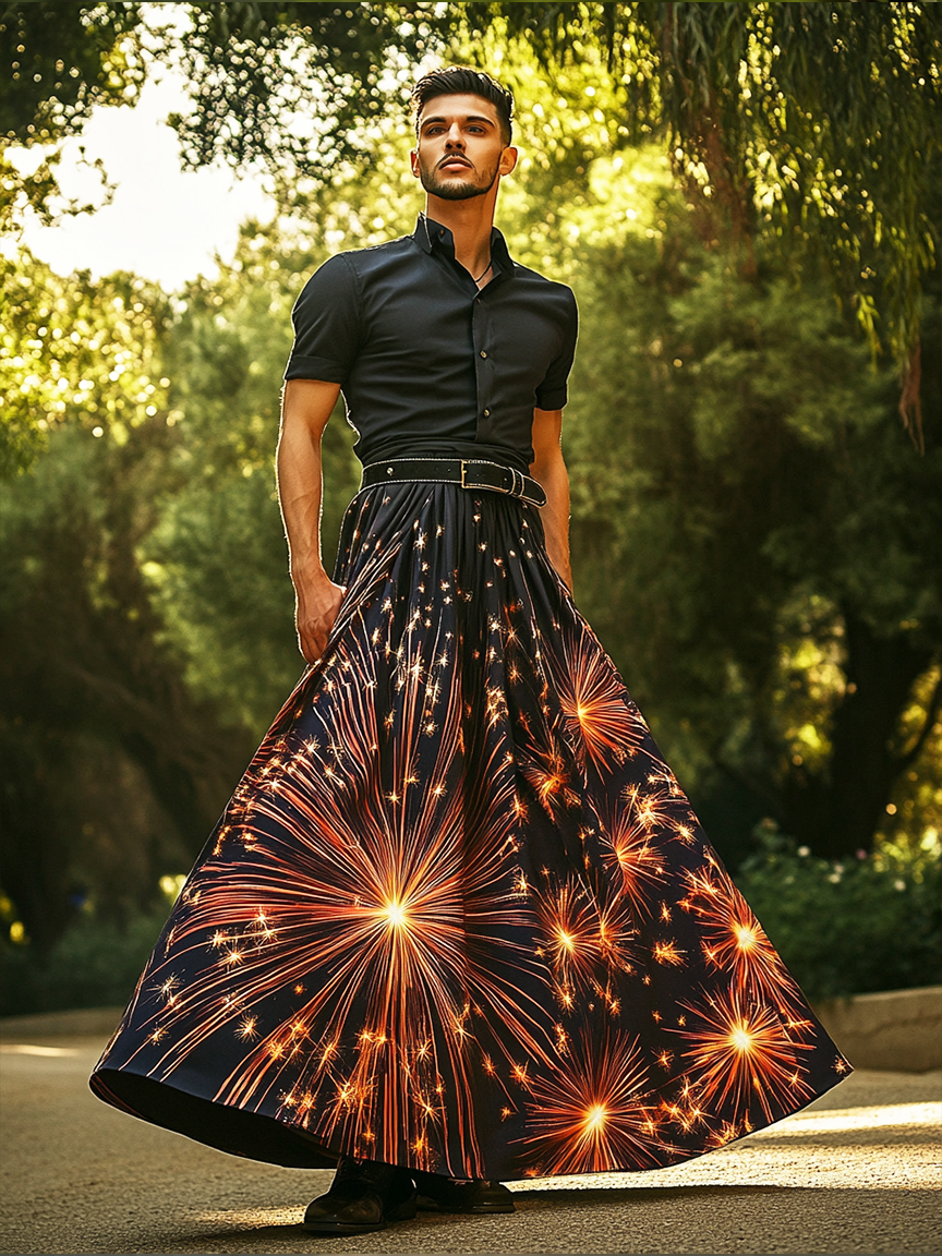 Fireworks Men's Festive Skirt