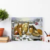 >SALE<Handmade DIY Full Round Drill Diamond Painting 5D Fence Horse Poster Kit