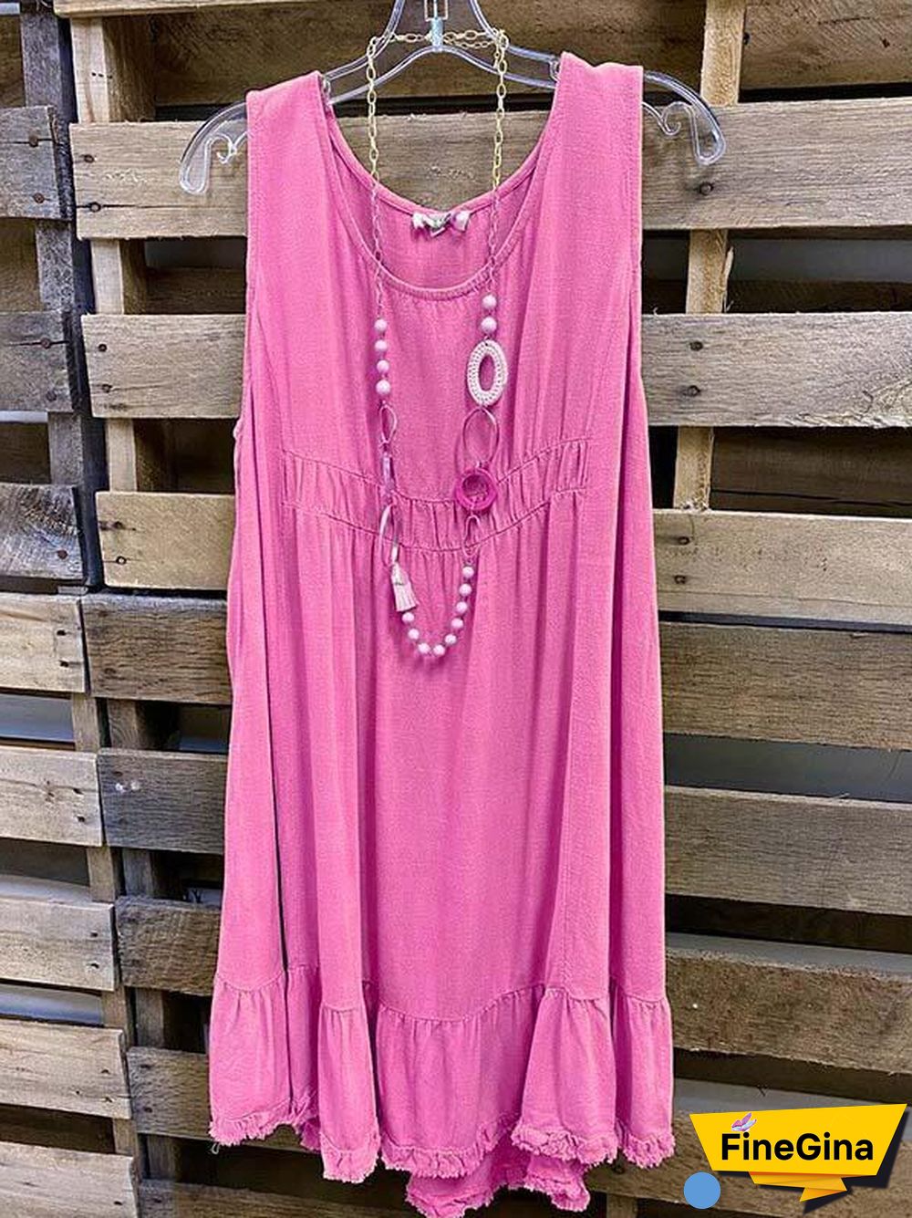 Women's Scoop Neck Sleeveless Midi Dress