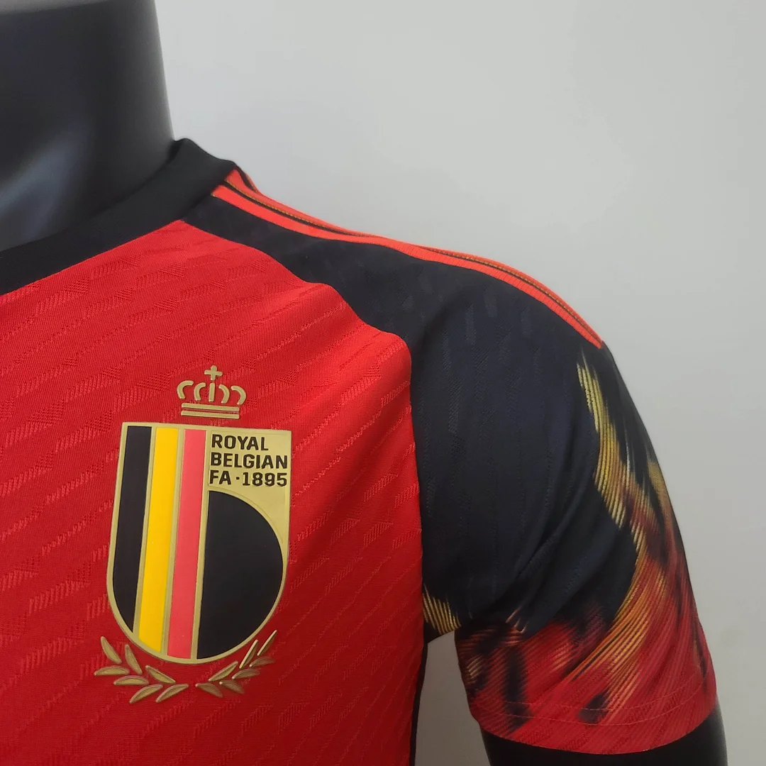 2022 FIFA World Cup Player Version Belgium Home Soccer Shirt