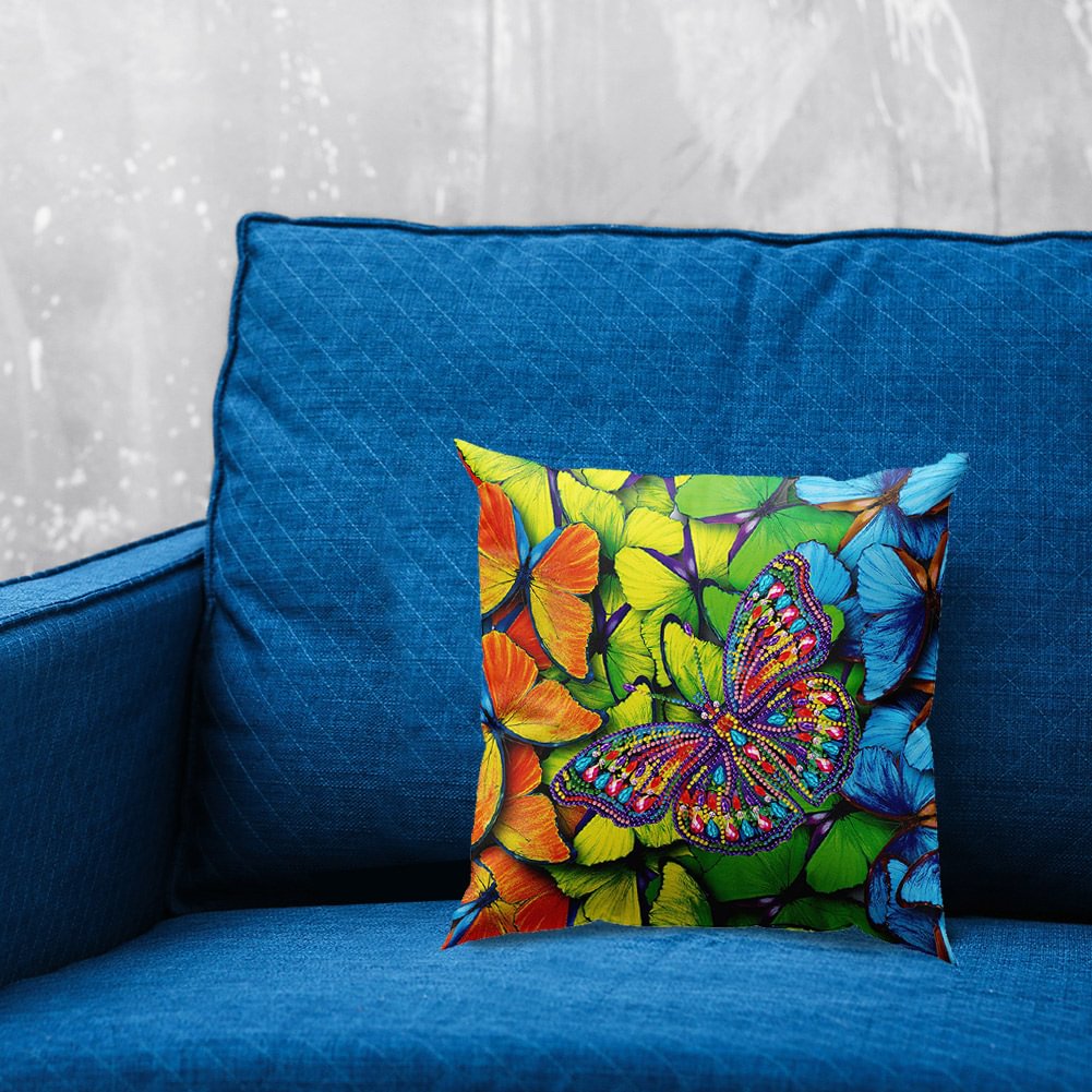 DIY Diamond Painting Pillow Case Butterfly