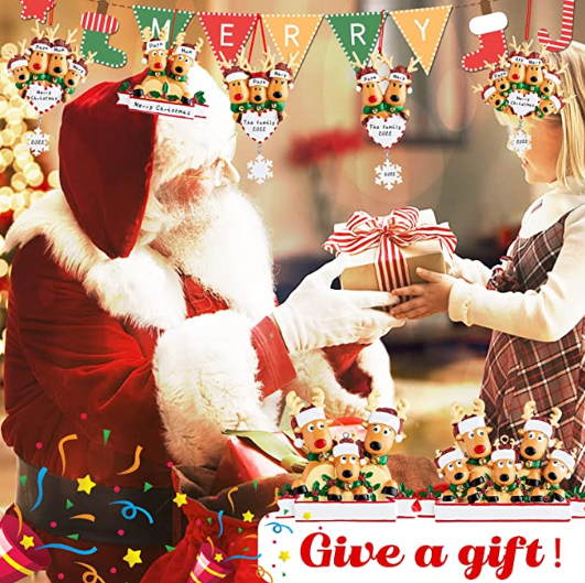 Christmas Tree Pendant Decorations, Christmas Elk Decorations, Christmas Tree Decorations DIY Names, Elk Resin Christmas Decorations