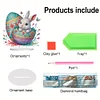 (US Only)2D Flat Easter Egg Bunny DIY Double-Sided Diamond Painting Desktop Decorations
