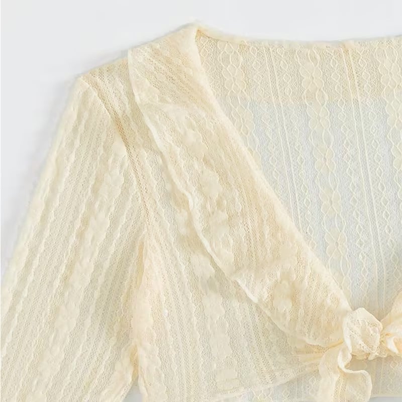 Long-Sleeved Blouse, Beach Skirt, Bikini Set, Four-Piece Set