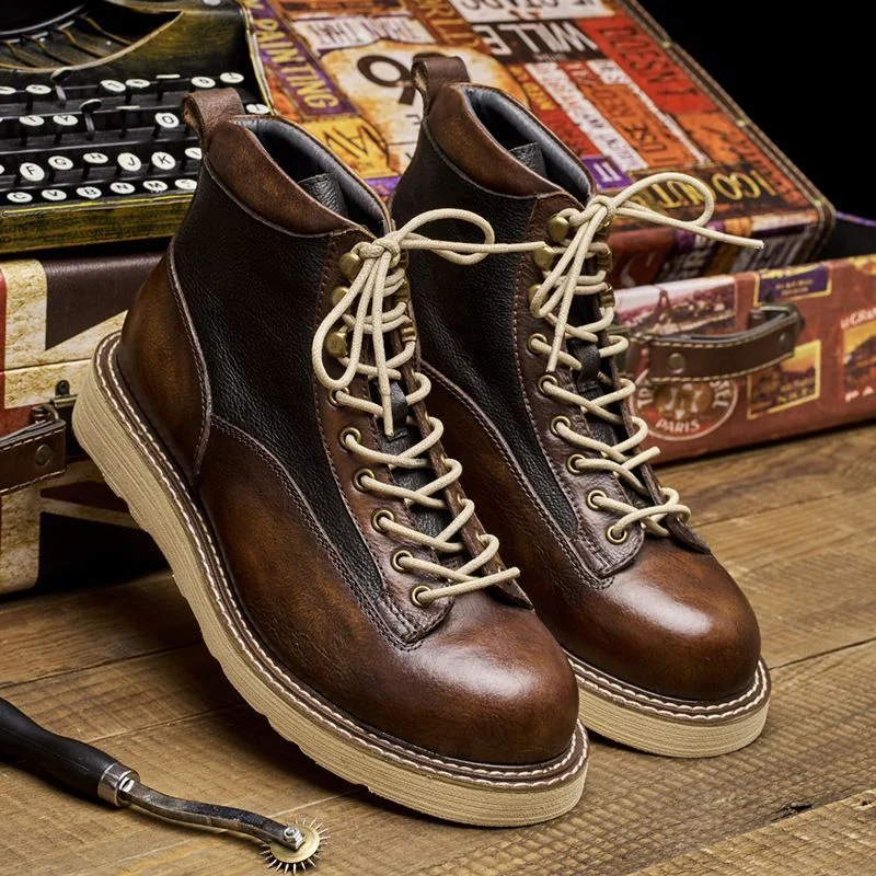 England High Top Leather Retro Boots