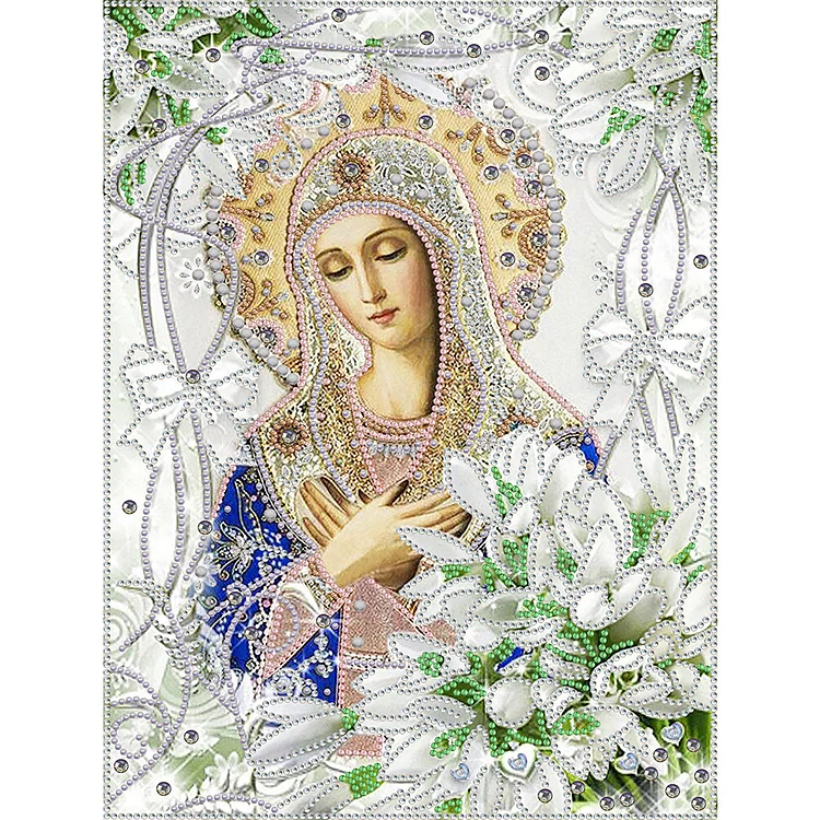 Partial Special-Shaped Diamond Painting - Religion Virgin 30*40CM