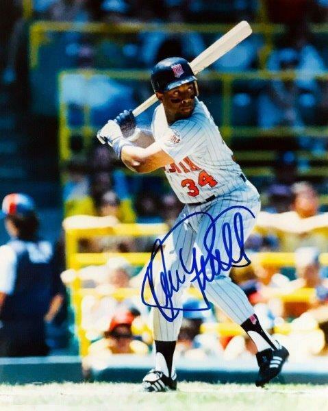 REPRINT - KIRBY PUCKETT Minnesota Twins Signed 8 x 10 Photo Poster painting RP Man Cave