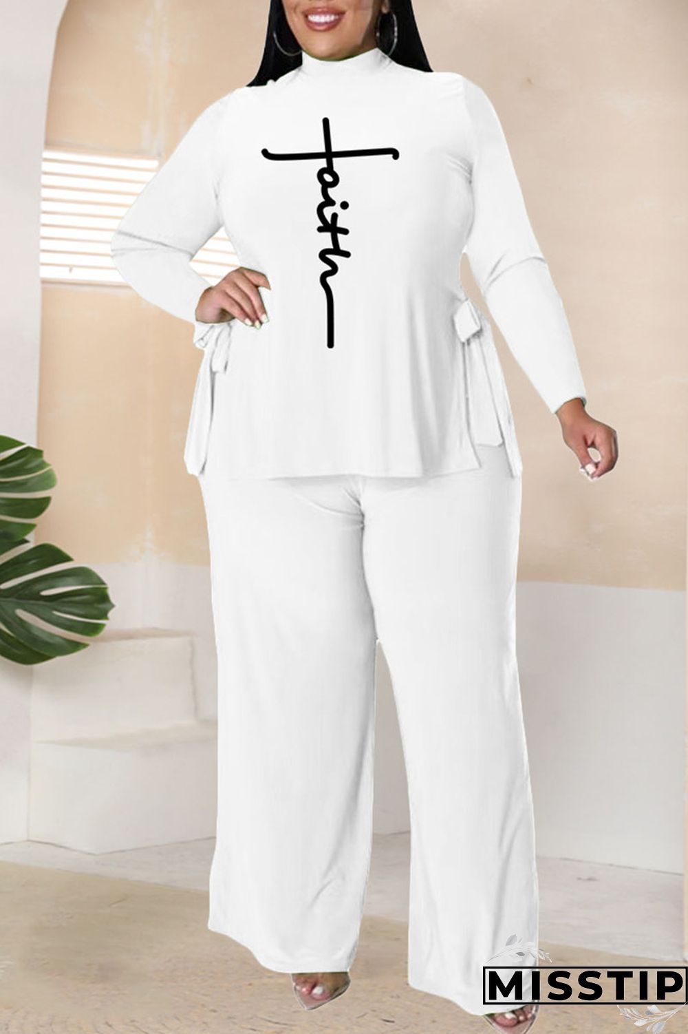 Black Casual Print Bandage Patchwork O Neck Plus Size Dresses