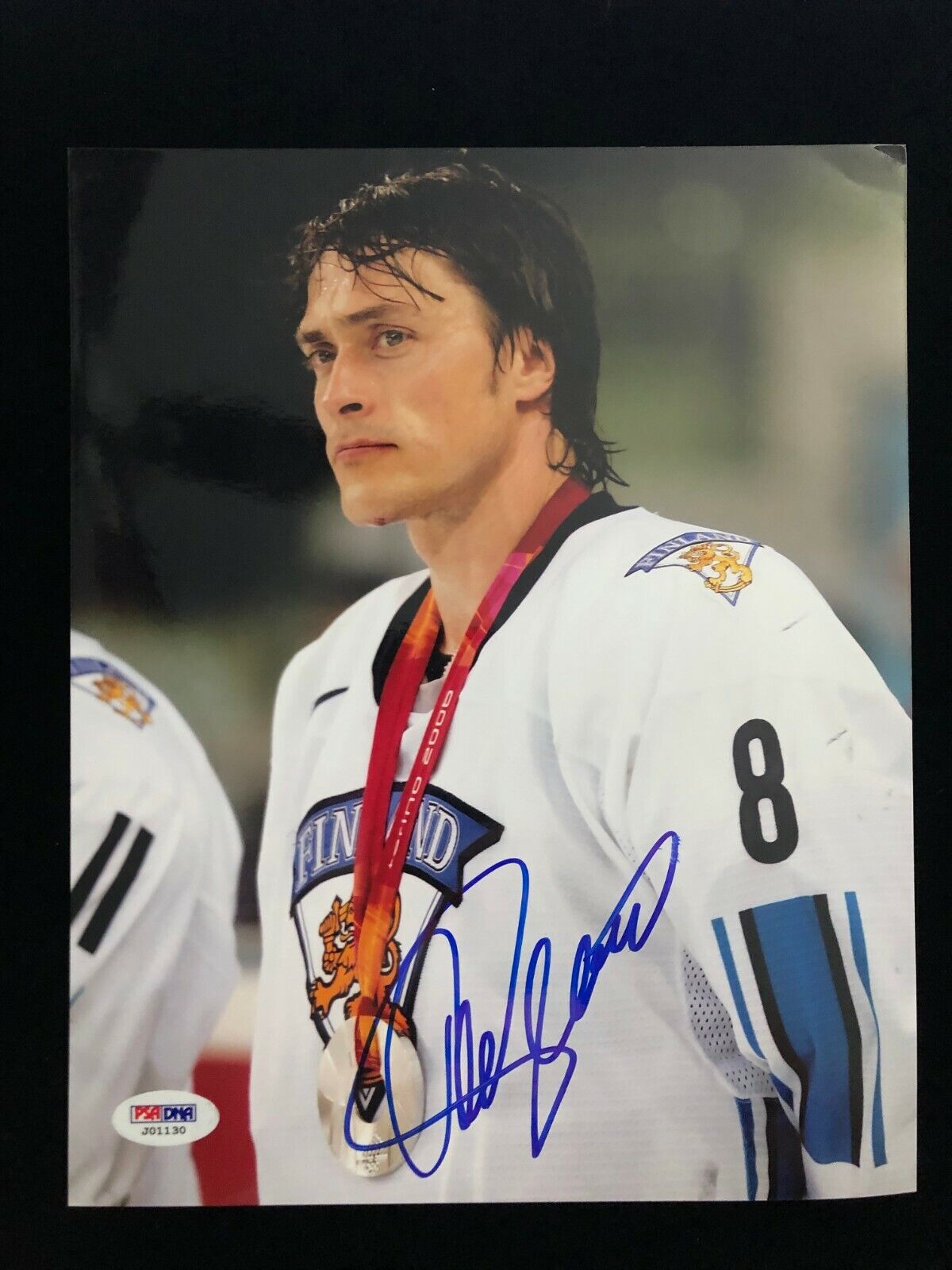 Teemu Selanne Signed Autographed Olympic Medal Photo Poster painting - Team Finland - Ducks Jets