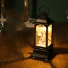 Christmas glowing interior water-filled wind lantern