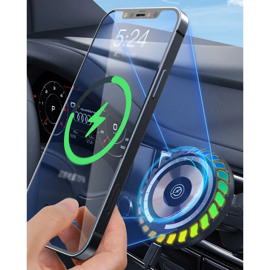 15W Multi-Function Atmosphere Light Magsafe Charger