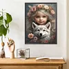 Diamond Painting-DIY Full Round Drill Cute Pet Girl