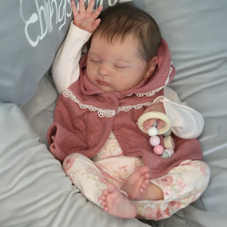 20" Reborn Sleeping Baby Girl Stilian Real Lifelike Cloth Body Reborn Doll with Heartbeat💖 & Sound🔊：Realistic Reborn Baby Dolls By Rsgdolls®