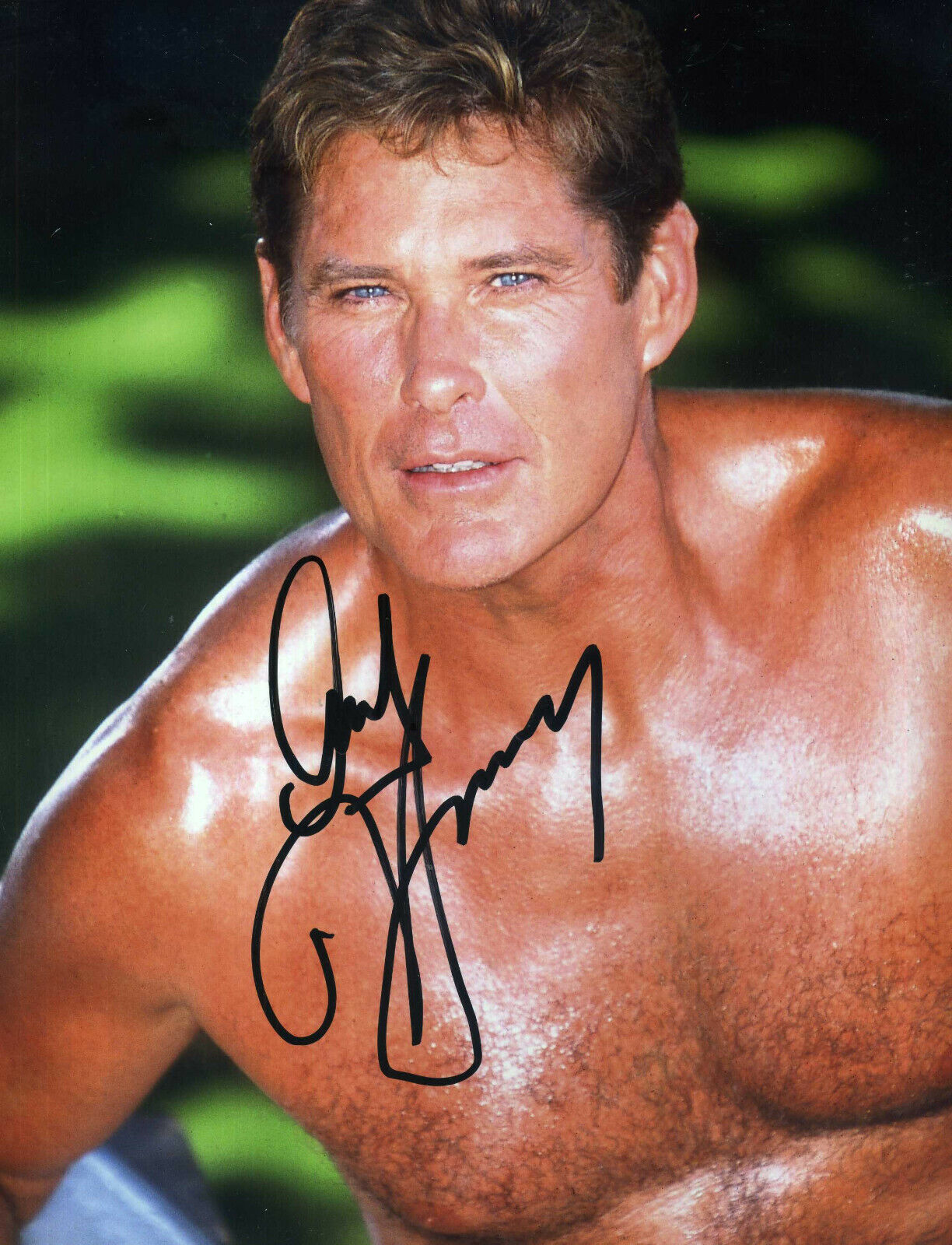 DAVID HASSELHOFF Signed Photo Poster paintinggraph - TV / Film Star Actor - BAYWATCH - preprint