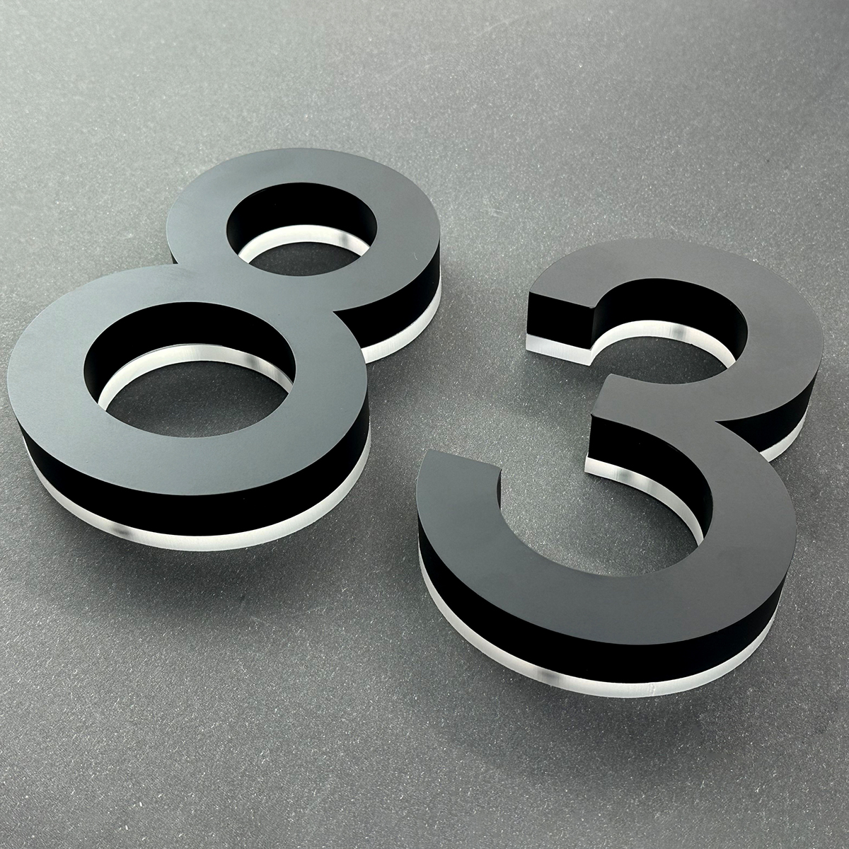 Solar Backlit Illuminated House Numbers 83 Product Actual Photo2