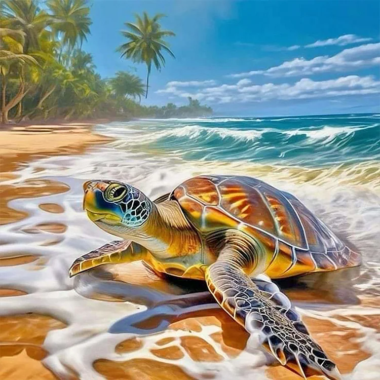 Turtle 30*30CM (Canvas) Full Round Drill Diamond Painting gbfke