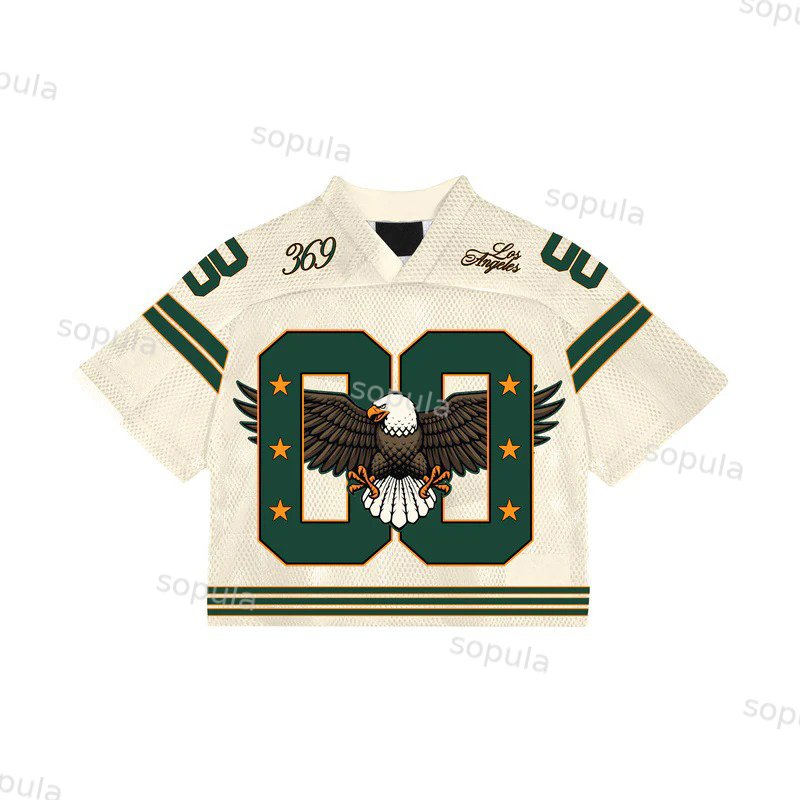 Retro Eagle Graphics Blokecore Blokette Vintage Mesh Jersey - SOPULA