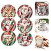 (US Local)6pcs Set Xmas Theme DIY Diamond Painting Coasters Kit with Holder Kit