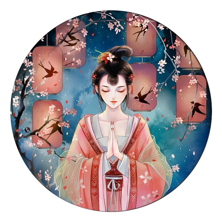 Chinese Style - 11CT 3 Strands Threads Printed Cross Stitch Kit - 56x56cm(Canvas)