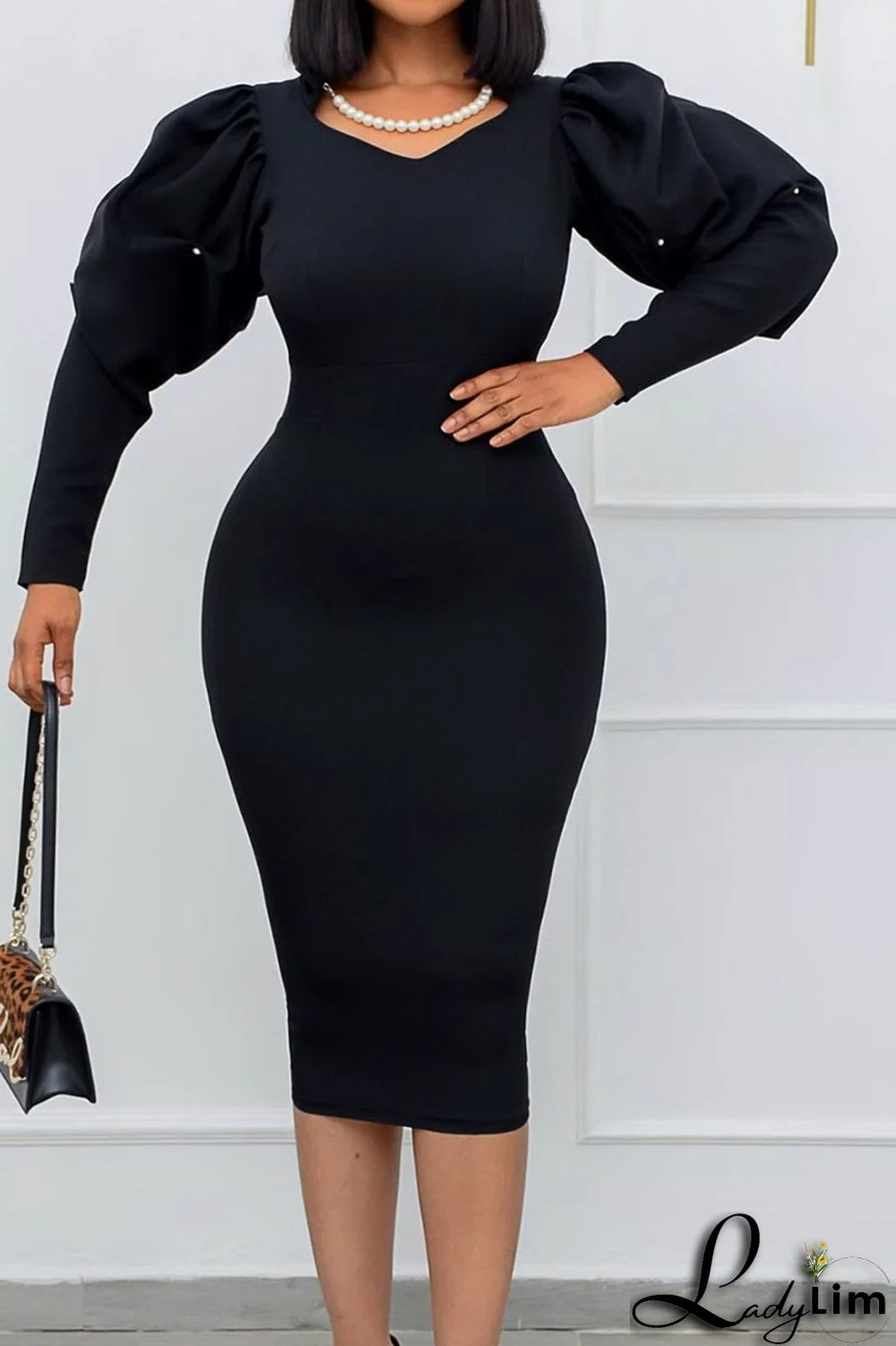 Red Casual Solid Split Joint Beading V Neck One Step Skirt Dresses