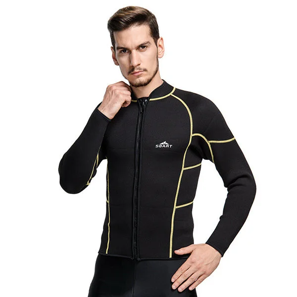 SBART 3MM Neoprene Wetsuit Jacket High Stretch Scuba Diving Jackets