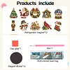 10PCS DIY Pearl Diamond Painting Christmas Fridge Magnets, Sparkling Rhinestone Refrigerator Magnet Craft Kit for Home Decor & Gifts