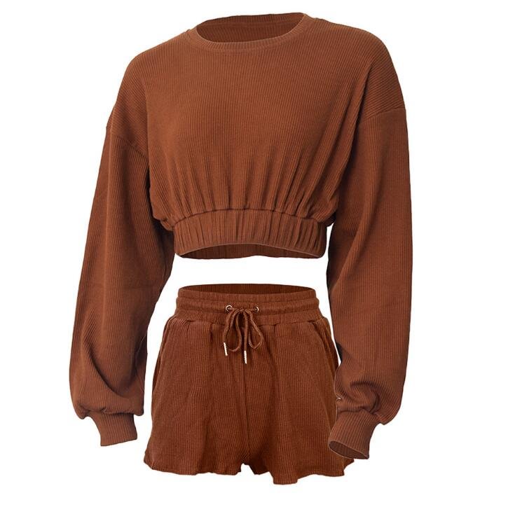 Casual Sweatshirts Sportswear Top & Shorts Suit