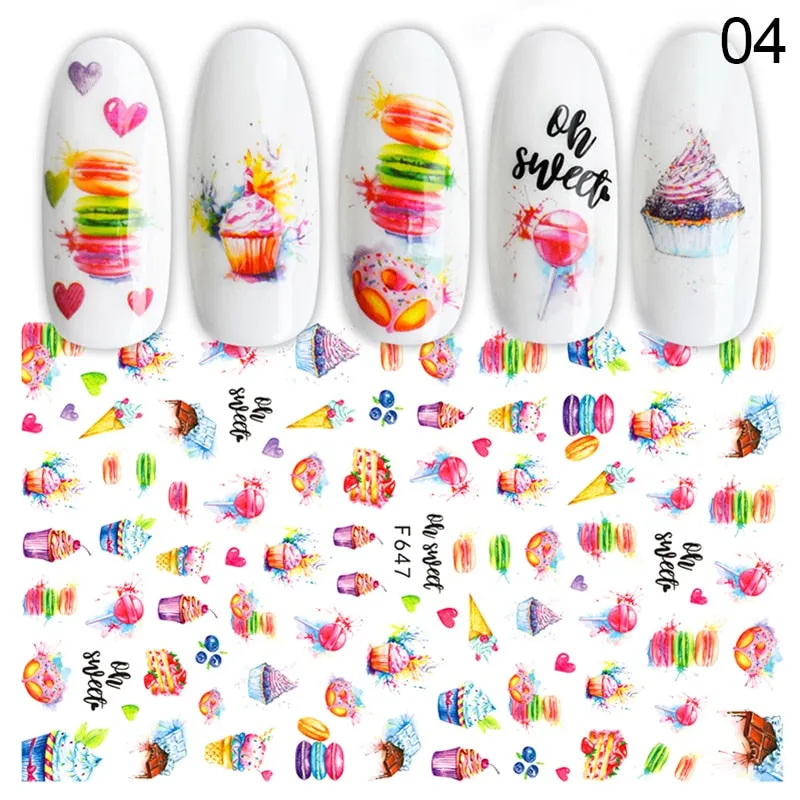 Spring 3D Embossed Floral Nail Sticker Adhesive Plants Leaves Flowers Fruit Transfer Sticker Decals Nail Art Decoration-Nail Inspo