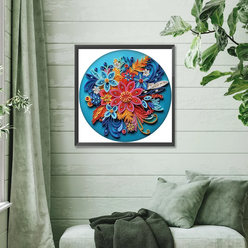 Diamond Painting - Partial Special Shaped Drill - Flower(Canvas|30*30cm)