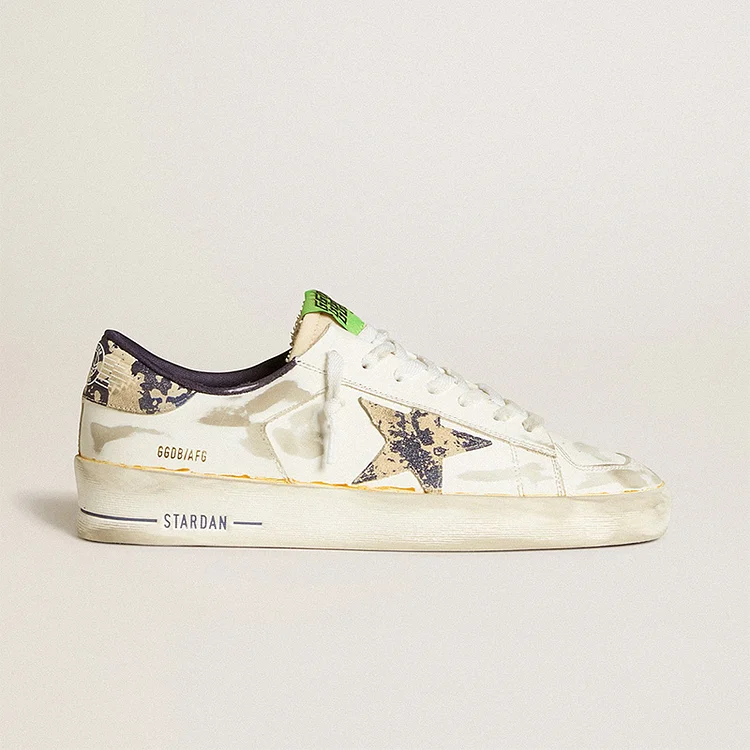 Stardan de hombre LAB de piel blanca y estrella y refuerzo del talón de camuflaje