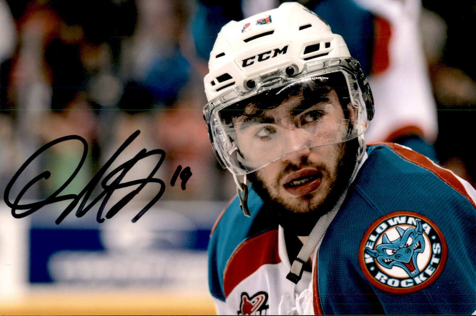 Dillon Dube SIGNED autographed 4x6 Photo Poster painting KELOWNA ROCKETS / CALGARY FLAMES #2