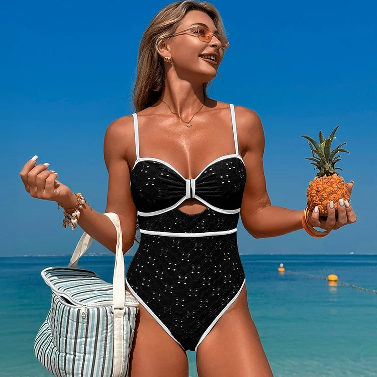 PASUXI Wholesale PASUXI Women's Swimsuits  High Waist Polka Dot One Piece huanwei
