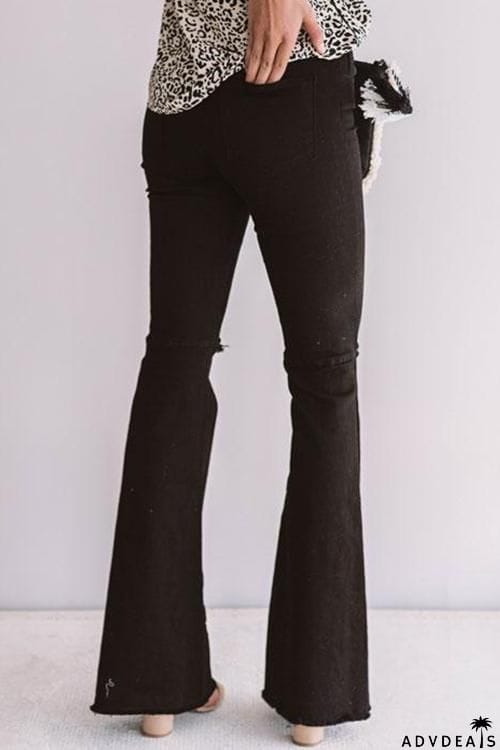 Broken Hole Flares Jeans