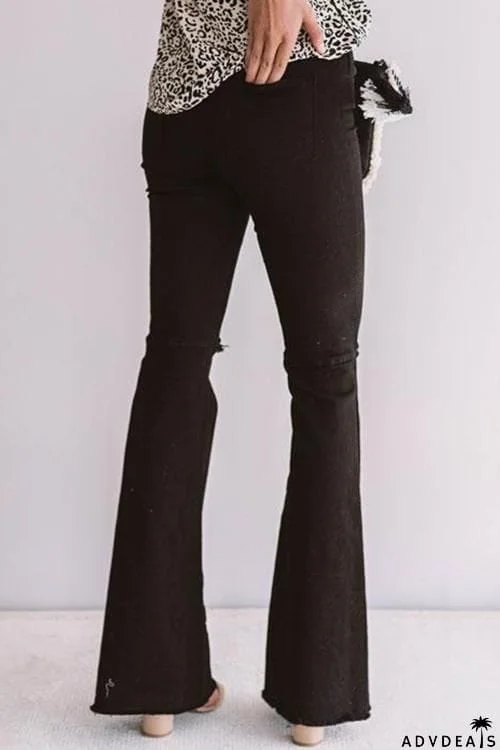 Broken Hole Flares Jeans