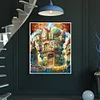 Fairy Tale Forest House-Full Embroidery 3 Strands 11CT Stamped Cross Stitch-58*40CM