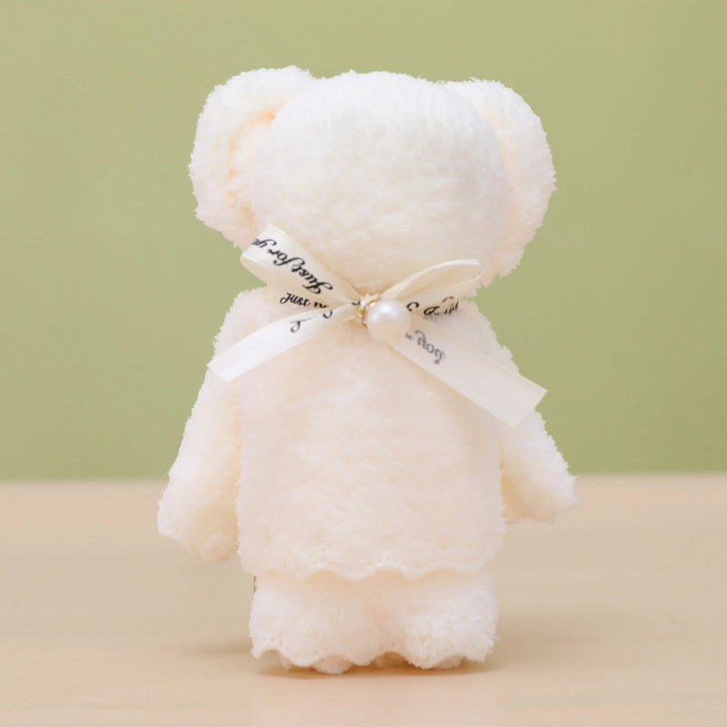 5 Pieces Coral Fleece Pineapple Pearl Bear Towel Gift Small Gift 30*30 Opening Gift Welfare Gift