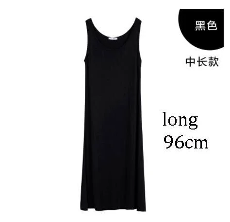 2020 Women's fashion Modal Dress Spaghetti Vest 82 to 110cm Long Under dress Spring and summer Ladies Casual Dresses