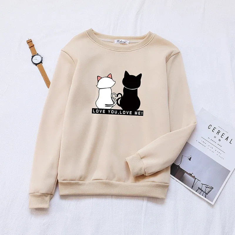 fashion print women hoodies sweatshirt female pullover autumn and winter clothes O-NECK loose padded hoodie 2019 drop shipping