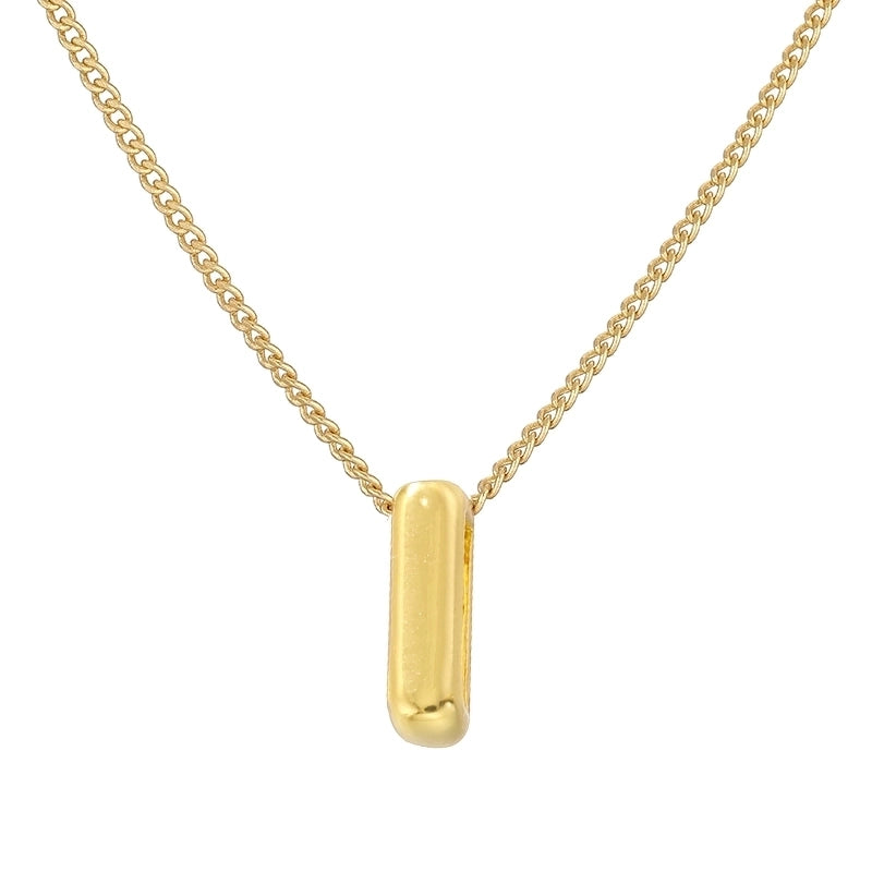 Copper 18K Gold Plated Letter Necklace